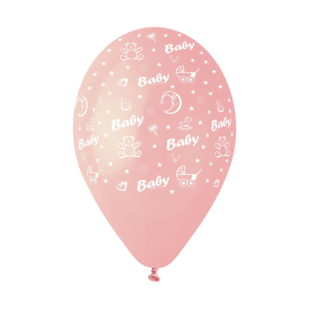 Balon s tiskom Baby toys Baby Pink (33cm 13)