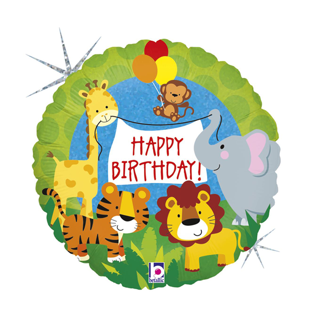 FOLIJA BALON G18 JUNGLE ANIMALS B DAY