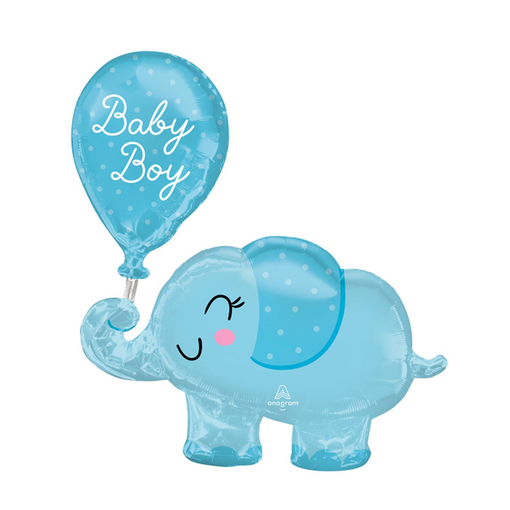 FOLIJA BALON SSHAPE BABY BOY ELEPHANT