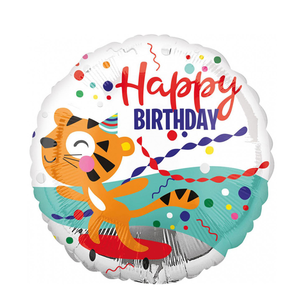 Folija balon 18 happy Tiger birthday