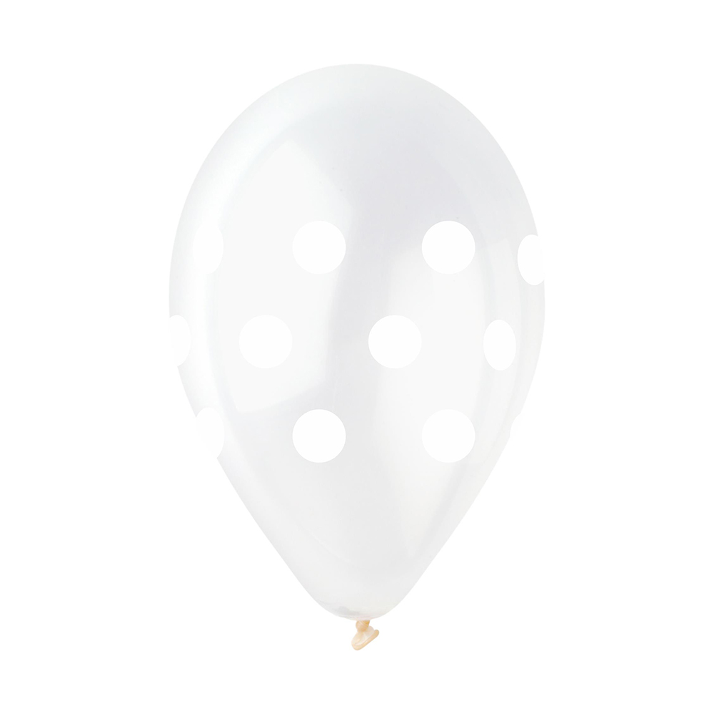 LATEX BALON G120 BABY TOČKICE transparent 30cm